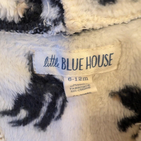 💚2 For 20💚 Little Blue House Hooded Fleece One Piece Zip Up - Picture 3 of 3